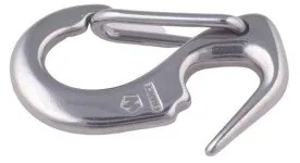 Polished stainless steel piston hank for hanking on a jib