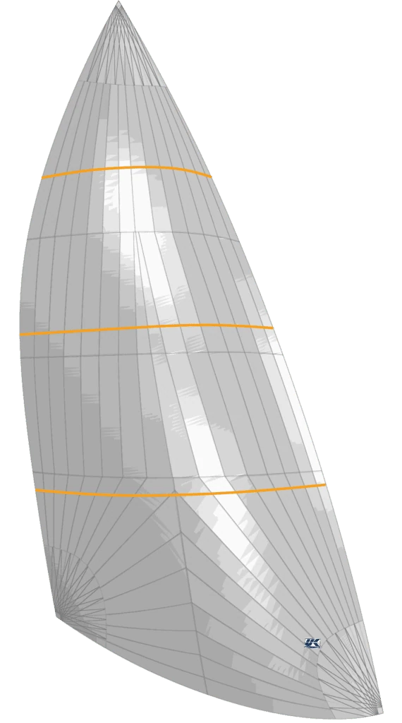 Code Zero reaching sail shown full length with UK Sailmakers logo near the clew