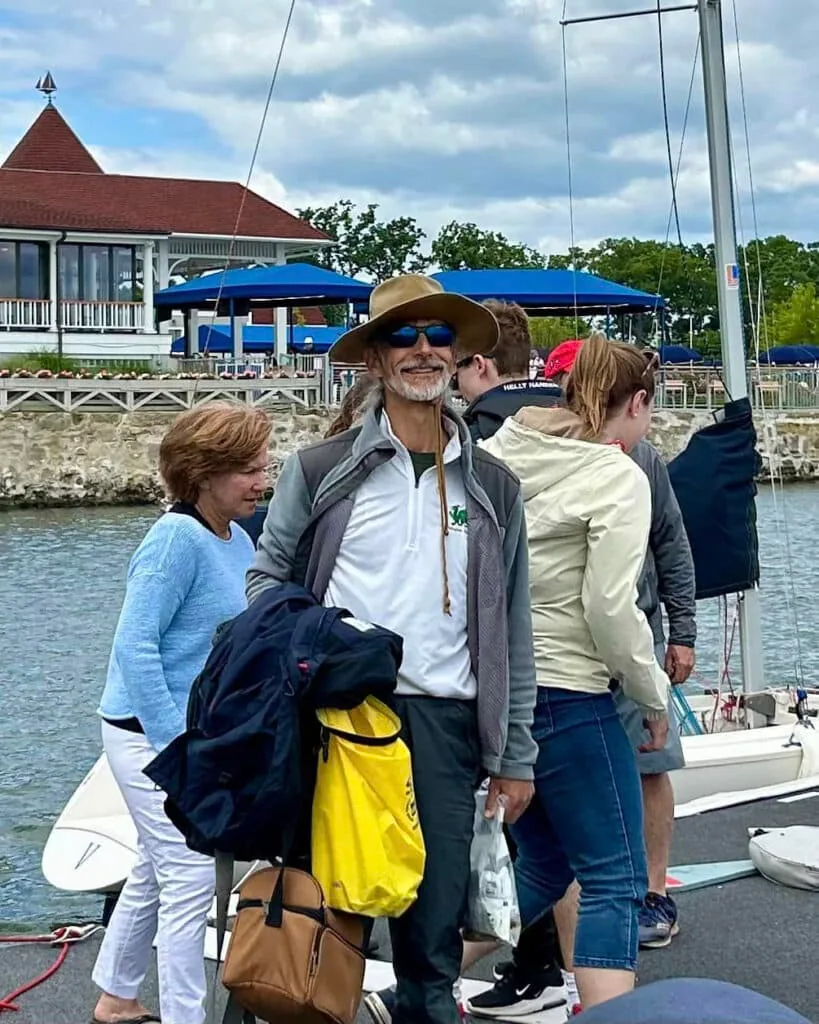 Adam Loory at the dock during the 2023 Robie Pierce Regatta