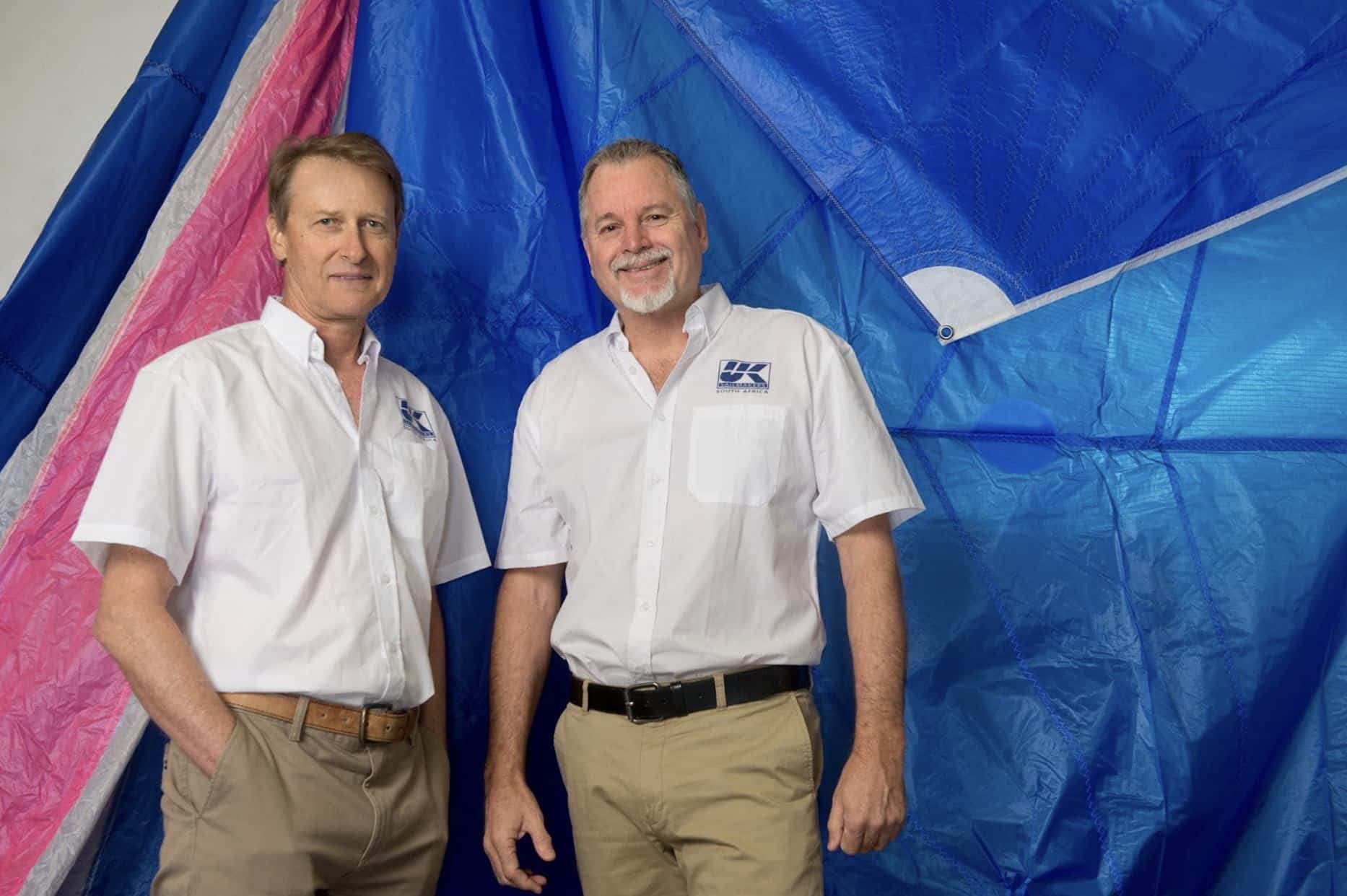 UK Sailmakers South Africa loft owner Craig Millar (right) with loft director Jerome McLoughlin