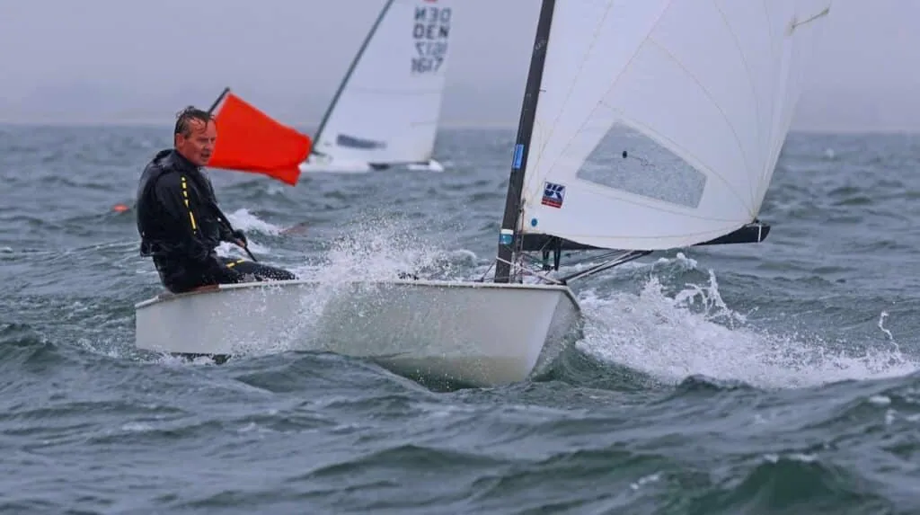 Many sailors were racing with One Design OK Dinghy sails by UK Sailmakers Denmark at the 2024 OK Dinghy DM Open. Photo Ⓒ Køge Sejlklub.