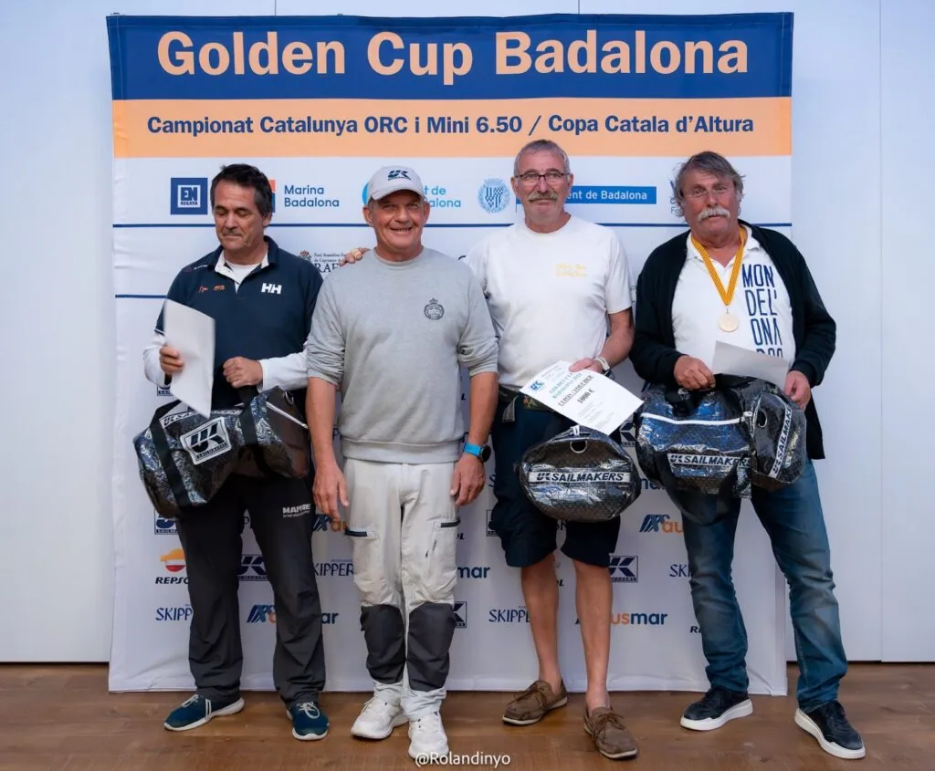 DIABOLIC crew posing with prizes at the Golden Cup Badalona podium