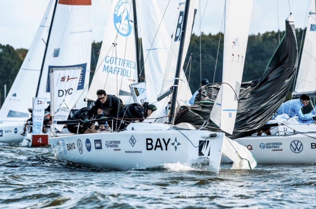 UK Sailmakers Germany J/70 one design spinnakers and Dacron sails at the Bundesliga