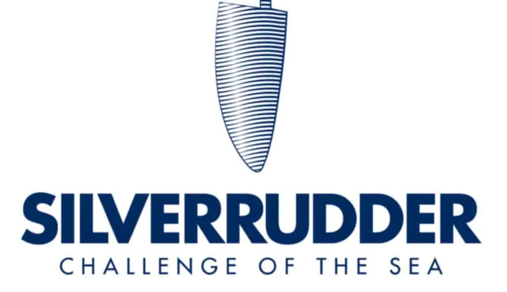 Silverrudder Challenge of the Sea event logo with a stylised rudder blade