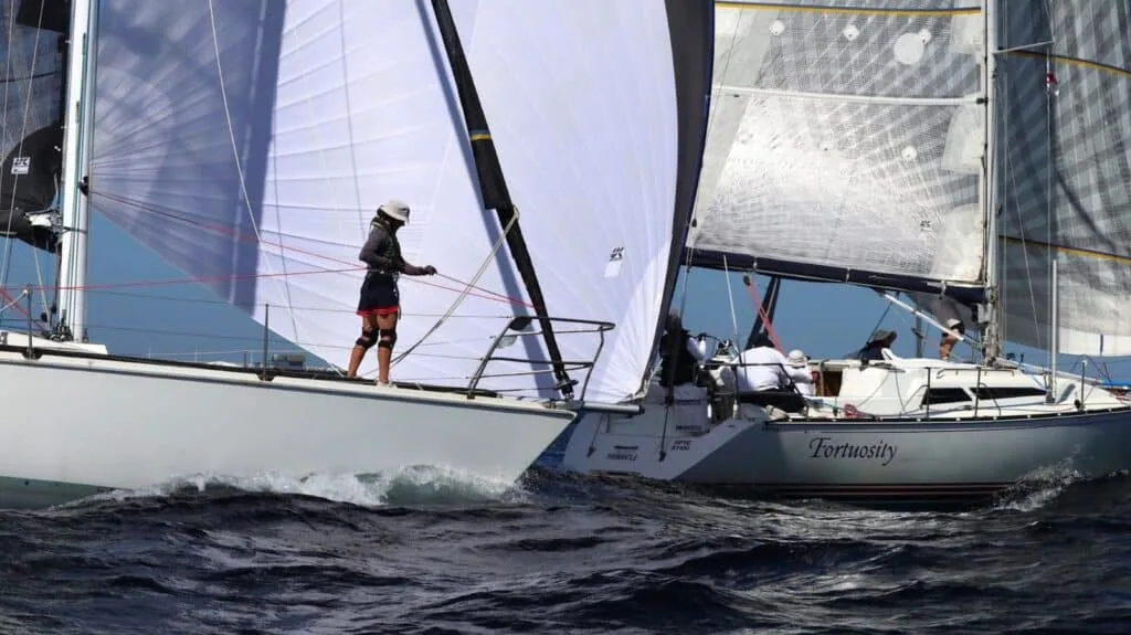 Tortuosity and a rival close-hauled and overlapped near a mark