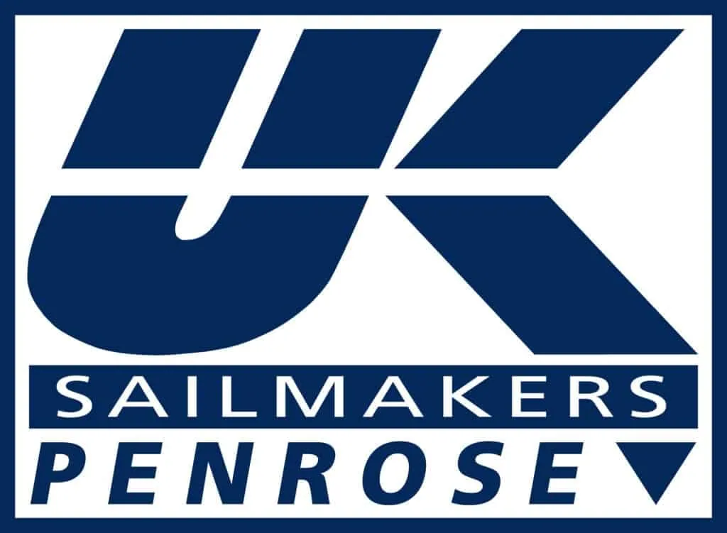 UK Sailmakers Penrose logo, the loft's combined UK and Penrose mark