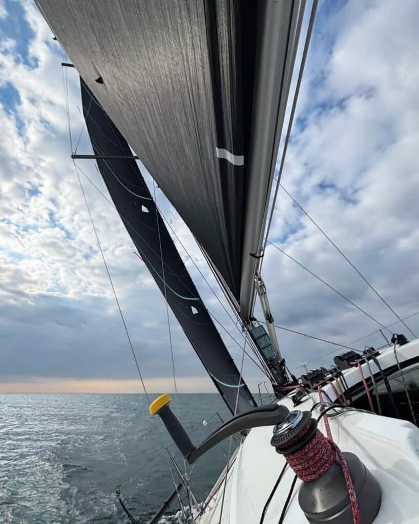 OM at the 2026 Baltic 500 doublehanded race. Onboard photos courtesy of Stefan Voss. Spinnaker photo © Kassian Jürgens | www.segel-fotos.com