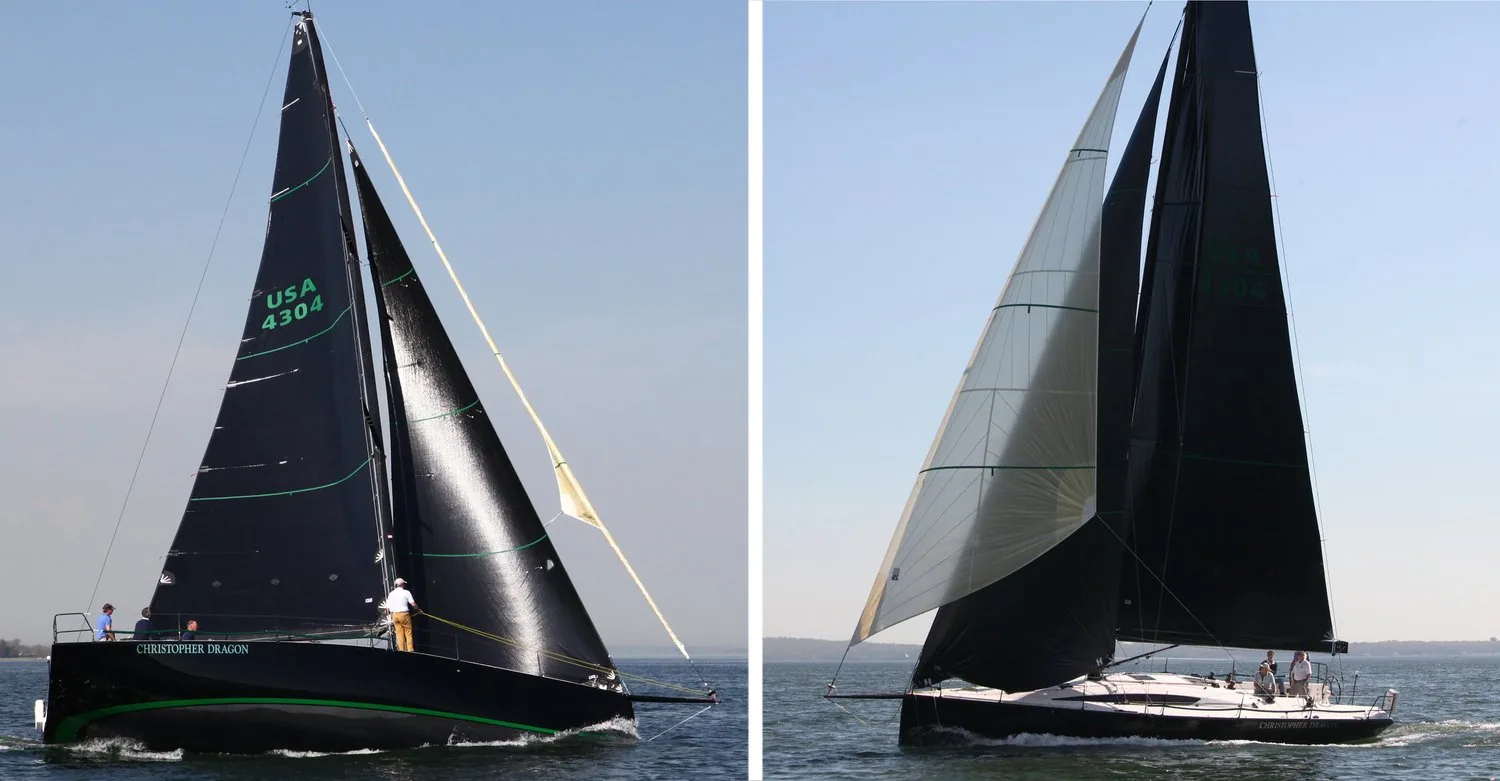 The Flying Jib has a torque rope sewn into its luff so that it can be rolled with a direct line furler